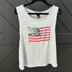 Pure Barre Faded Flag Crop Tank